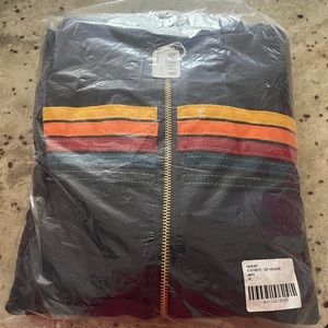 NWT Aviator Nation Navy 5 Stripe Hoodie Size XL